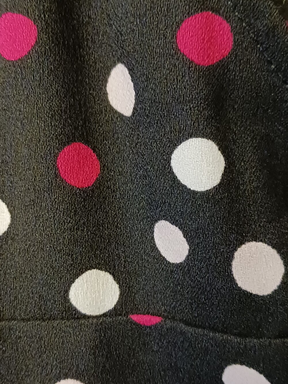 Kate Spade Glimmer Dot Wrap Midi Dress | Black Pink Polka Dot | Large | Like New - Picture 8 of 14